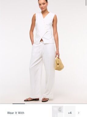 White linen pants nwt